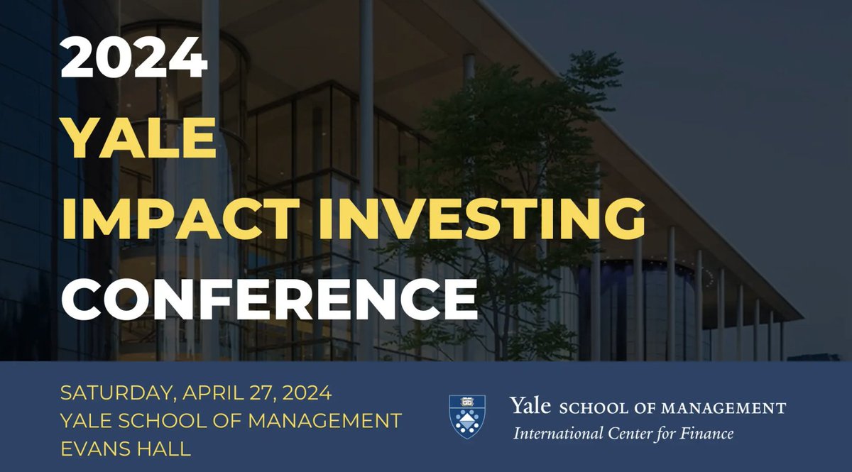 Join us - Our CEO Erika Seth Davies will be participating in a Fireside Chat on Women's Health with Marguerite L. Pierce of She Matters Inc. at the 2024 Yale Impact Investing Conference, Sat 4/27, New Haven, CT. som.yale.edu/event/impact-i… #impactinvesting #investing #finance