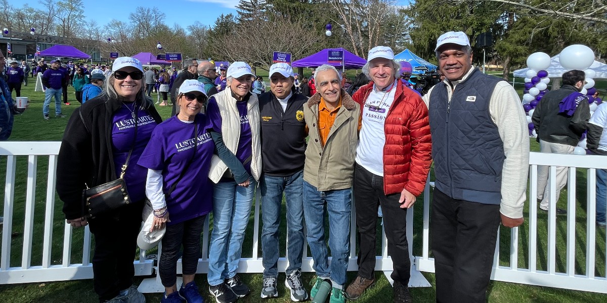 WPHospital's tweet photo. White Plains Hospital was proud to once again support the @lustgartenfdnβs Pancreatic Cancer Research Walk! Team Purple Passion, led by Board Member and pancreatic cancer survivor Brian Ruder and Dr. Sasan Roayaie, raised more than $13K for pancreatic cancer research! #PCwalk https://t.co/y49ql5mnqB
