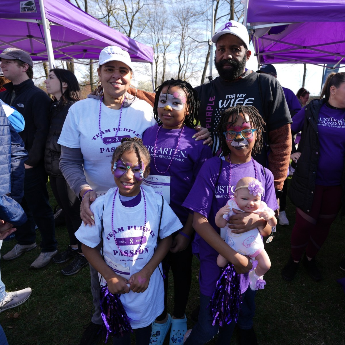 WPHospital's tweet photo. White Plains Hospital was proud to once again support the @lustgartenfdnβs Pancreatic Cancer Research Walk! Team Purple Passion, led by Board Member and pancreatic cancer survivor Brian Ruder and Dr. Sasan Roayaie, raised more than $13K for pancreatic cancer research! #PCwalk https://t.co/y49ql5mnqB
