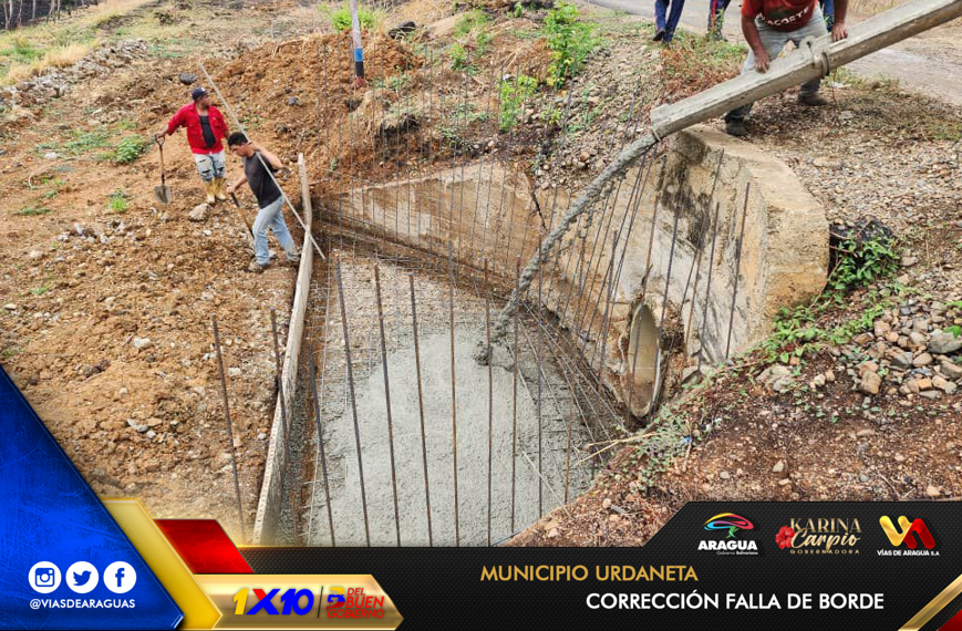 🚧📸 Gdora. @Soykarinacarpio reparación de falla de borde en el Municipio #Urdaneta sector Guacamayas Barbacoas. ✅Vaciado de 6m3 en concreto (Cabezal) Trabajos para reducir los riesgos asociados con las condiciones climáticas adversas.. #BloqueoCero @NicolasMaduro @_Vpsops