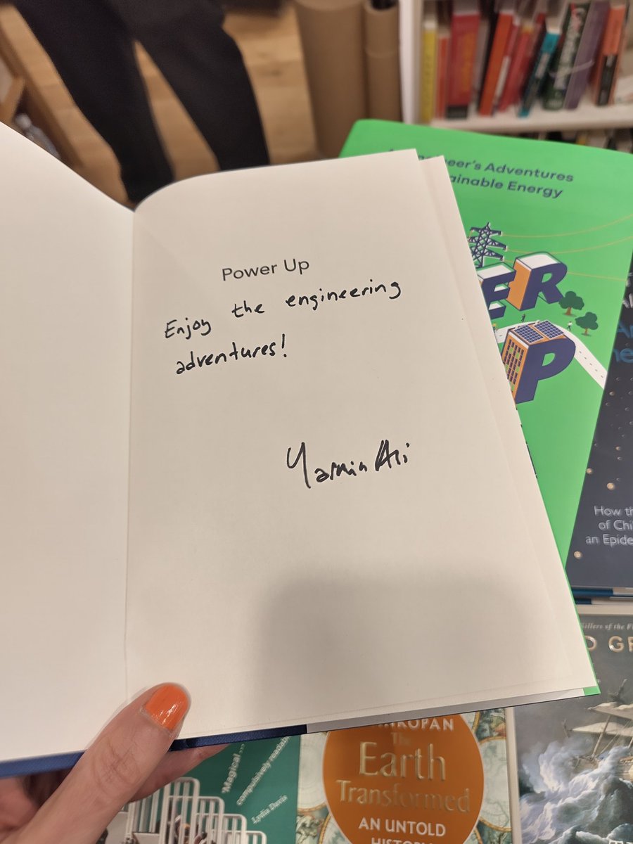 I've left a few signed copies of #PowerUp at @Dauntbooks Cheapside in London! #energytransition #Engineering #womeninSTEM #authorlife @HodderNonFic