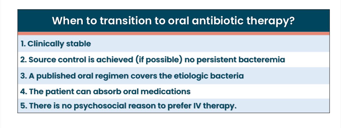 I’m convinced. Time to change those abx from IV to PO. Definitely going to help LOS and be more patient centered (nobody likes going home with a PICC) @SHEA_Epi @UofUGIM