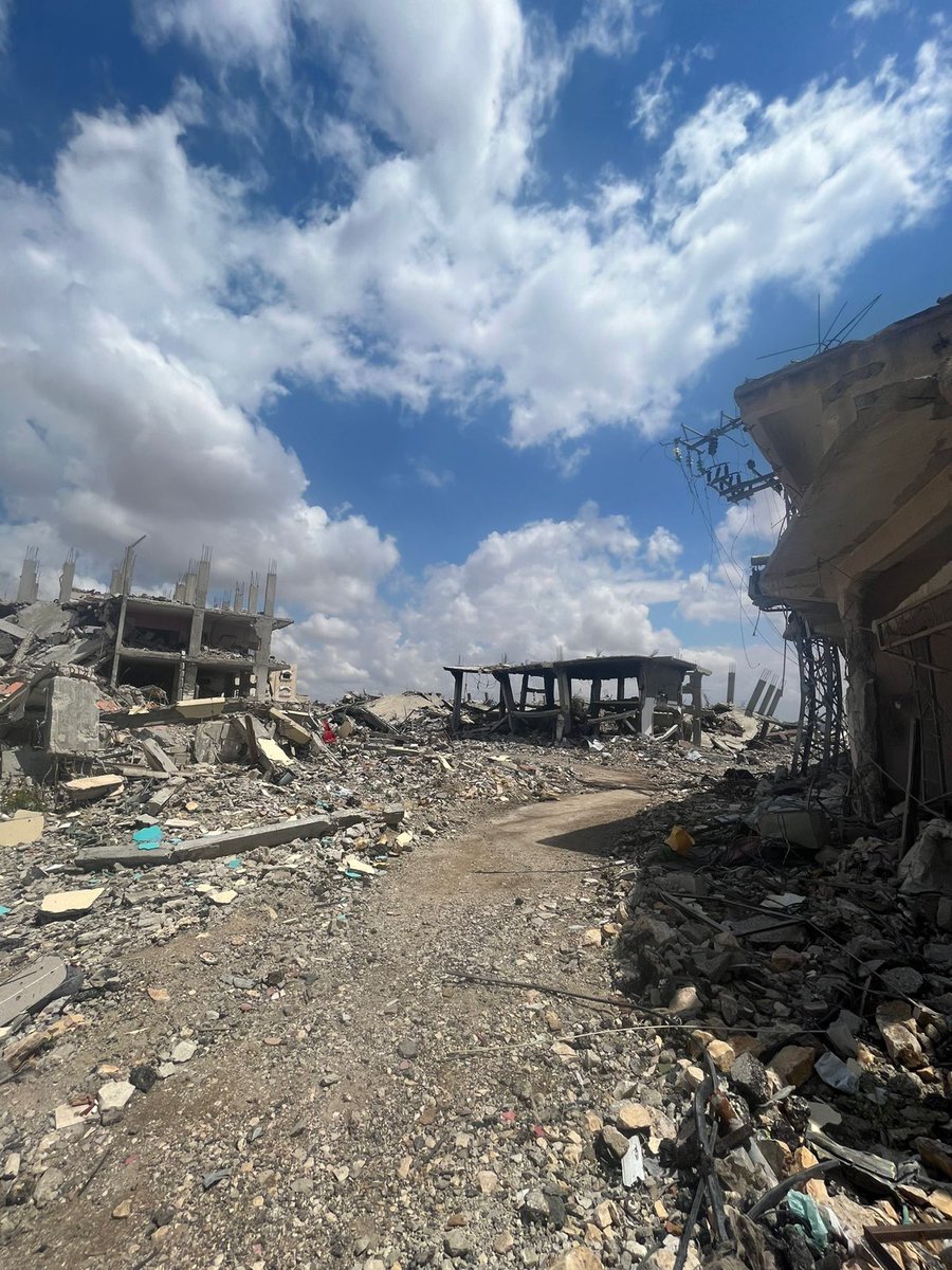 1/3 On Eid we received devastating images & videos from our Gaza-based client Dr. Omar Al-Najjar. His neighborhood in Khan Yunis, southern Gaza was decimated. He was unable to reach his home as Israeli forces fire at anyone approaching his street, despite withdrawing days ago.