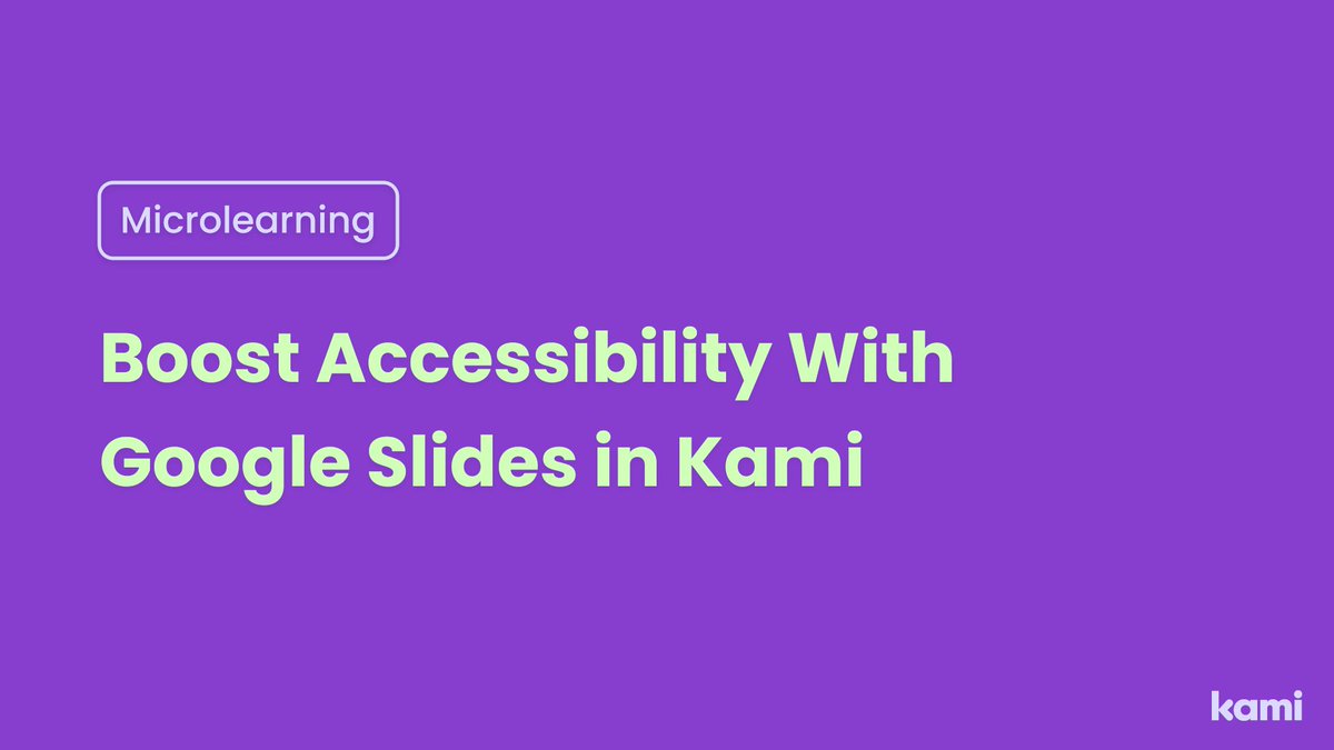 A lot of teachers utilize Google Slides for teaching and learning, but many of them don’t realize that Google Slides can be pushed straight into Kami creating new opportunities for differentiation and accessibility such as Read Aloud.  kami.app/GoogleSlidesKa…