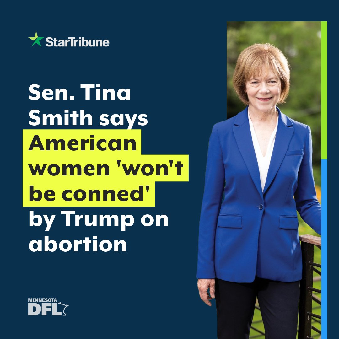 Trump is trying to pull the wool over our eyes on abortion. @TinaSmithMN knows women won't be giving their rights up so easily.