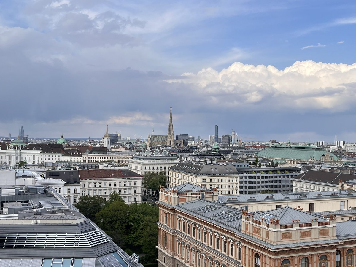 Kick-off event of the newly-established Cybersecurity Center (CySec) at @tu_wien (with a wonderful view on the Viennese landscape)! Also a great opportunity to speak with companies and government representatives about security & privacy.