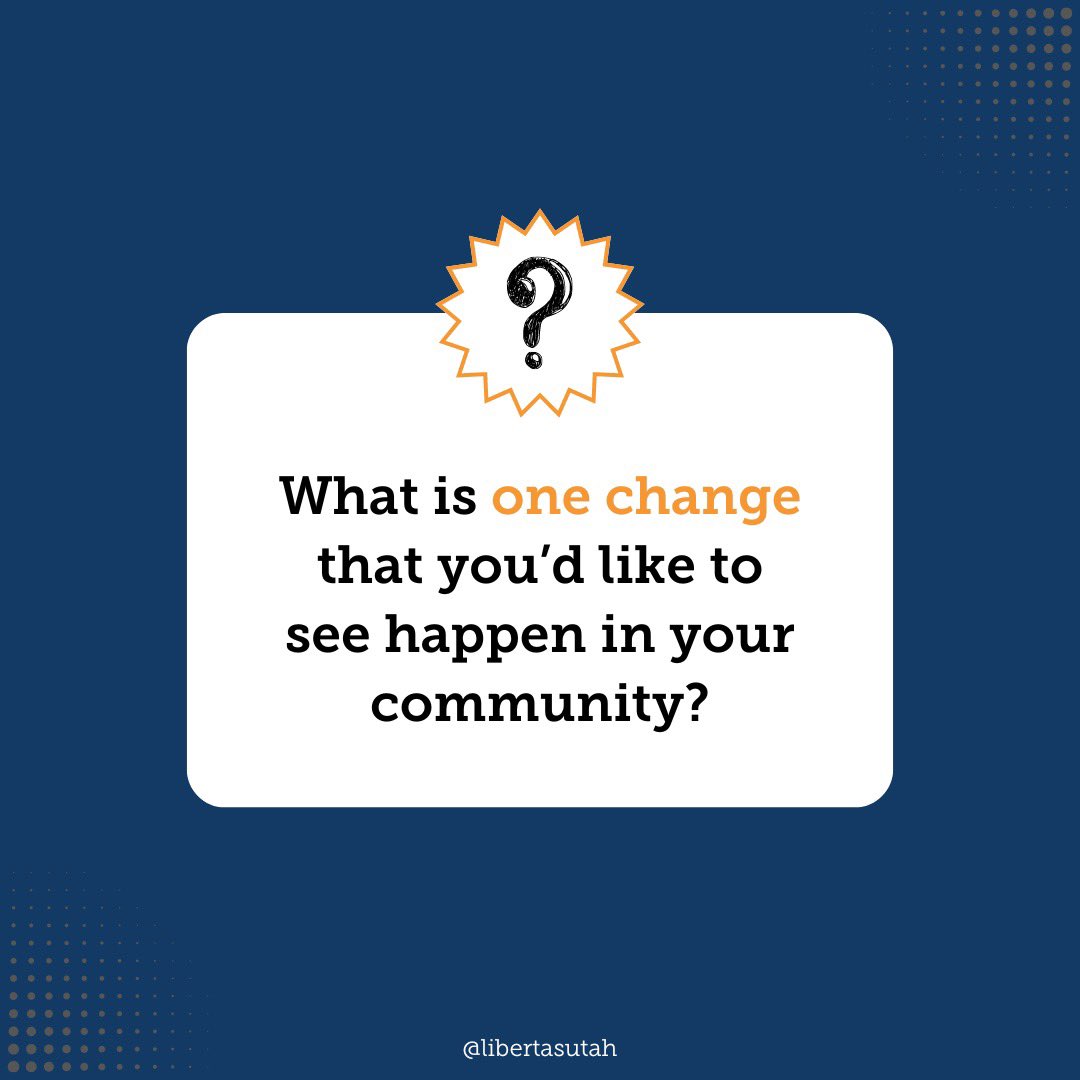 What is one change that you’d like to see happen in your community? Tell us below! 👇