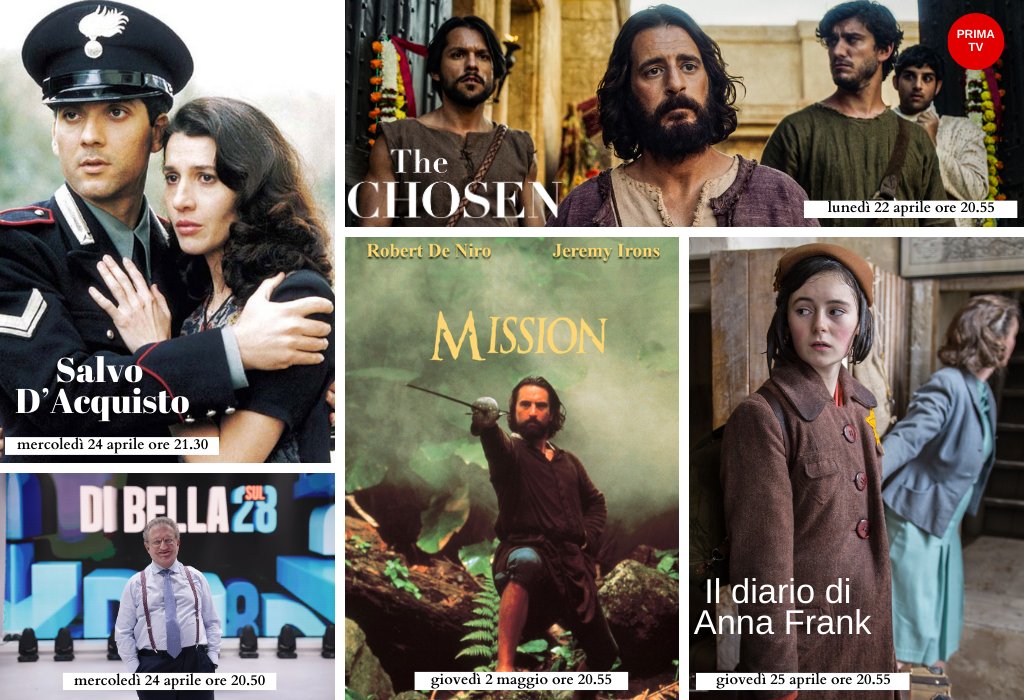 📨#Newsletter #Tv2000 Dal #19aprile 📽Tre grandi #film: Salvo d'Acquisto, Il diario di Anna Frank e Mission 🎬Nuovi episodi #TheChosen @thechosentv 📺Attualità con @AntDiBella Leggi 👇 tv2000.it/?mailpoet_rout… Iscriviti per ricevere #news 👇 tv2000.it/newsletter/ Mostra altro