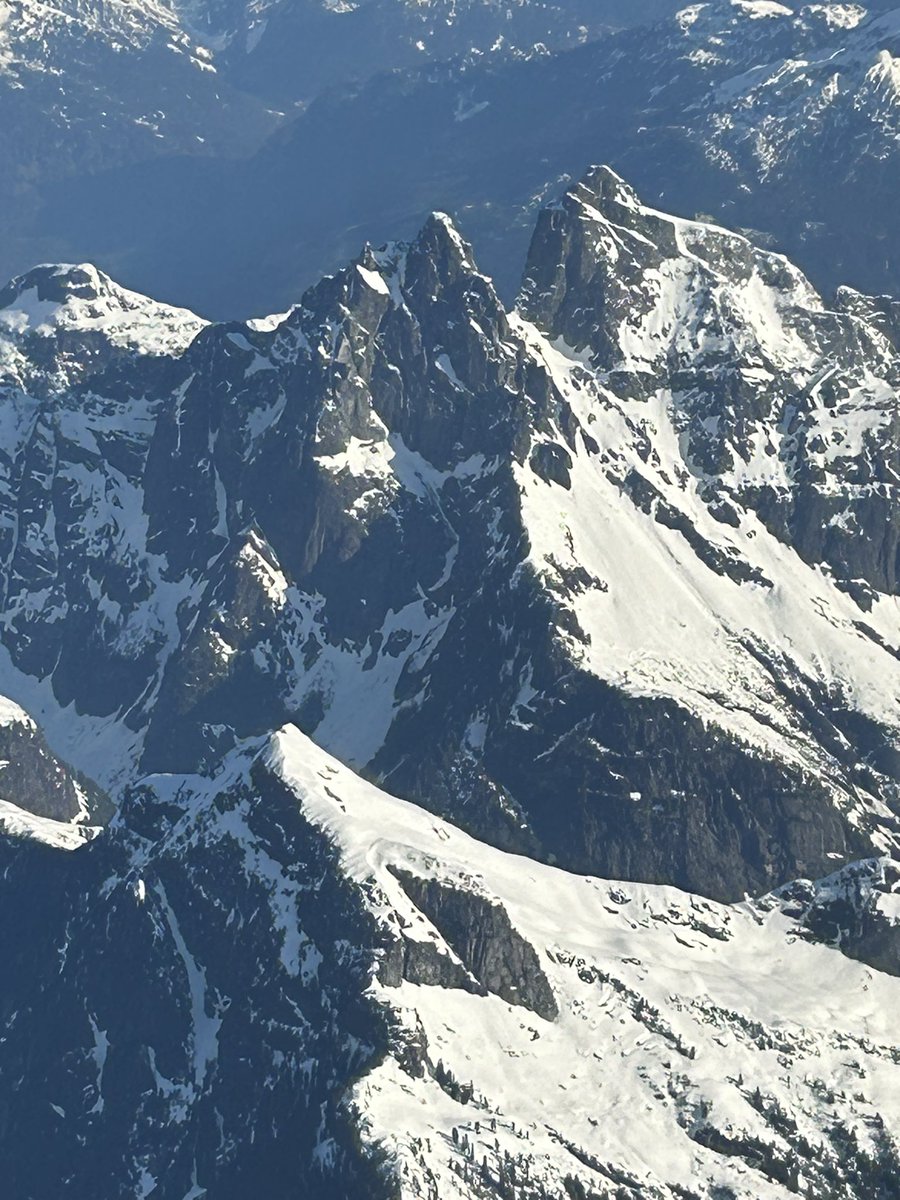 空から見たカナディアンロッキーです。