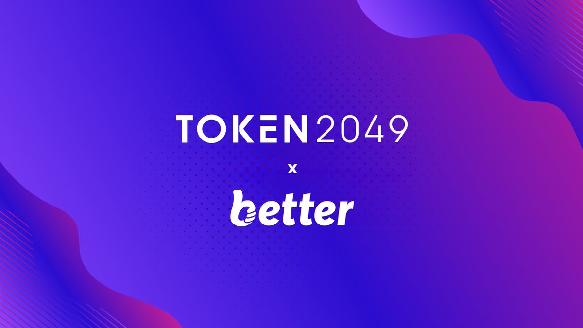 We are at #TOKEN2049 conference 🎉! Join us in Dubai to meet the Better team and learn more about responsible sports prediction experience. #betterfan #token2049dubai
