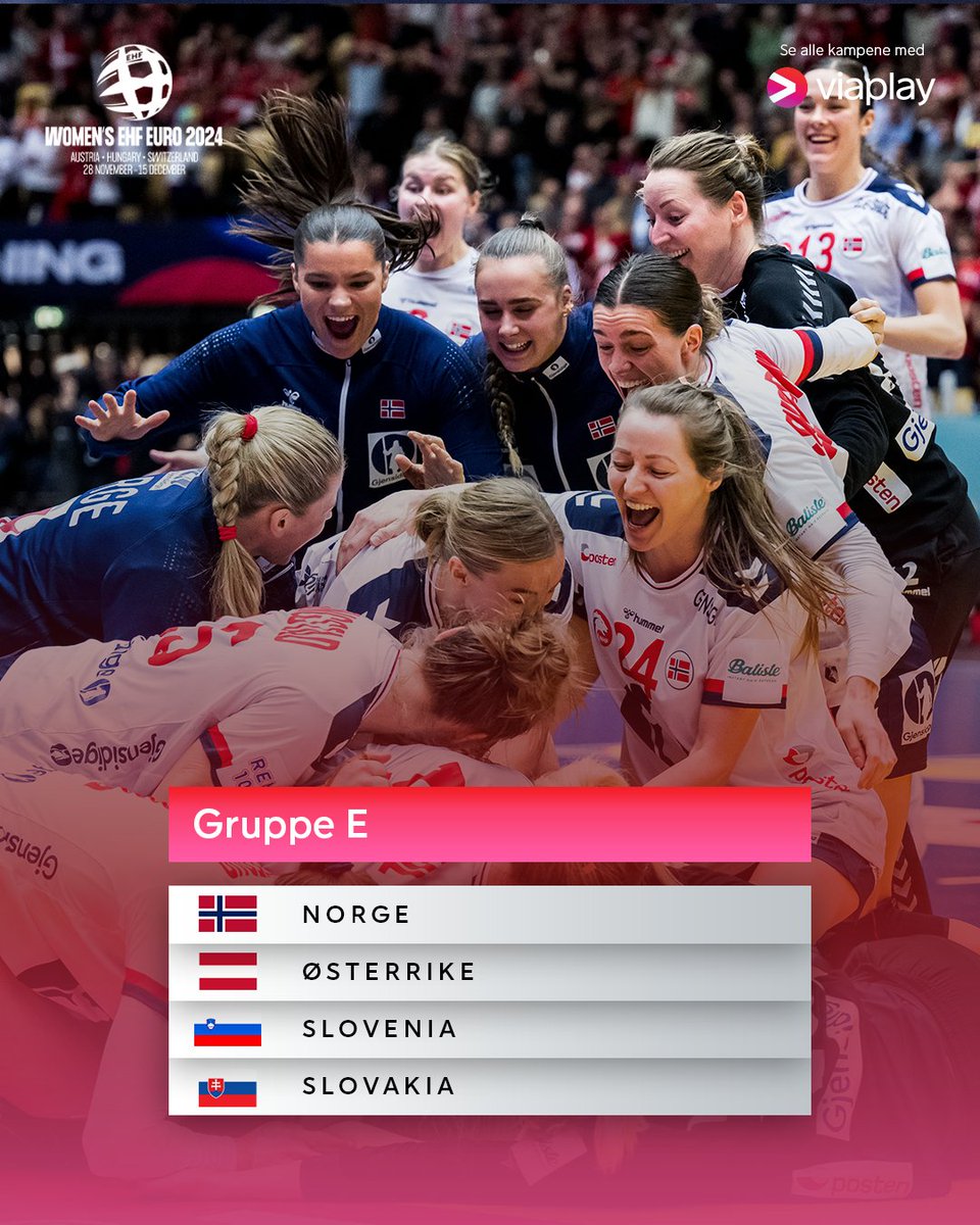Dette er Norges gruppe i håndball-EM 2024! Noen som gleder seg til november?