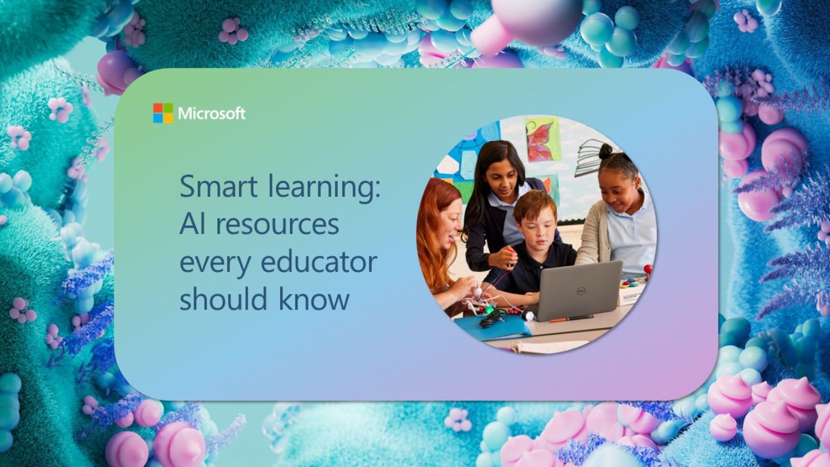 Smart learning: AI resources every educator should know - a new blog chock full of useful information 💡 Blog: educationblog.microsoft.com/en-us/2024/04/… #AI #edtech #MIEExpert