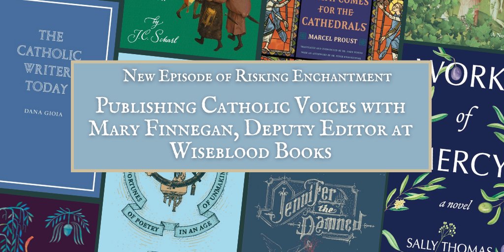New episode of Risking Enchantment out now! I'm delighted to have Mary Finnegan, Deputy Editor at Wiseblood Books on the podcast to discuss the world of Catholic publishing and the need for excellence in writing. Listen now:
<a href="/maryraphaela/">Mary Finnegan</a> <a href="/WisebloodBooks/">Wiseblood Books</a> 
rachelsherlock.com/podcast/episod…