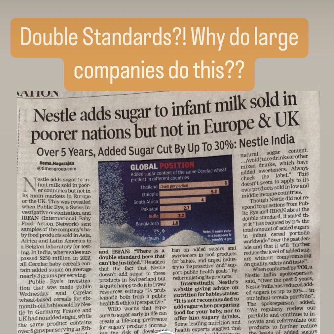 Why?????? @World_is_1_home @foodpharmer2 #NestleIndia #FoodForThought #nosugar