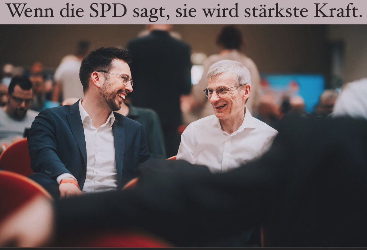 Wenn die SPD sagt, sie wird stärkste Kraft. 🤡