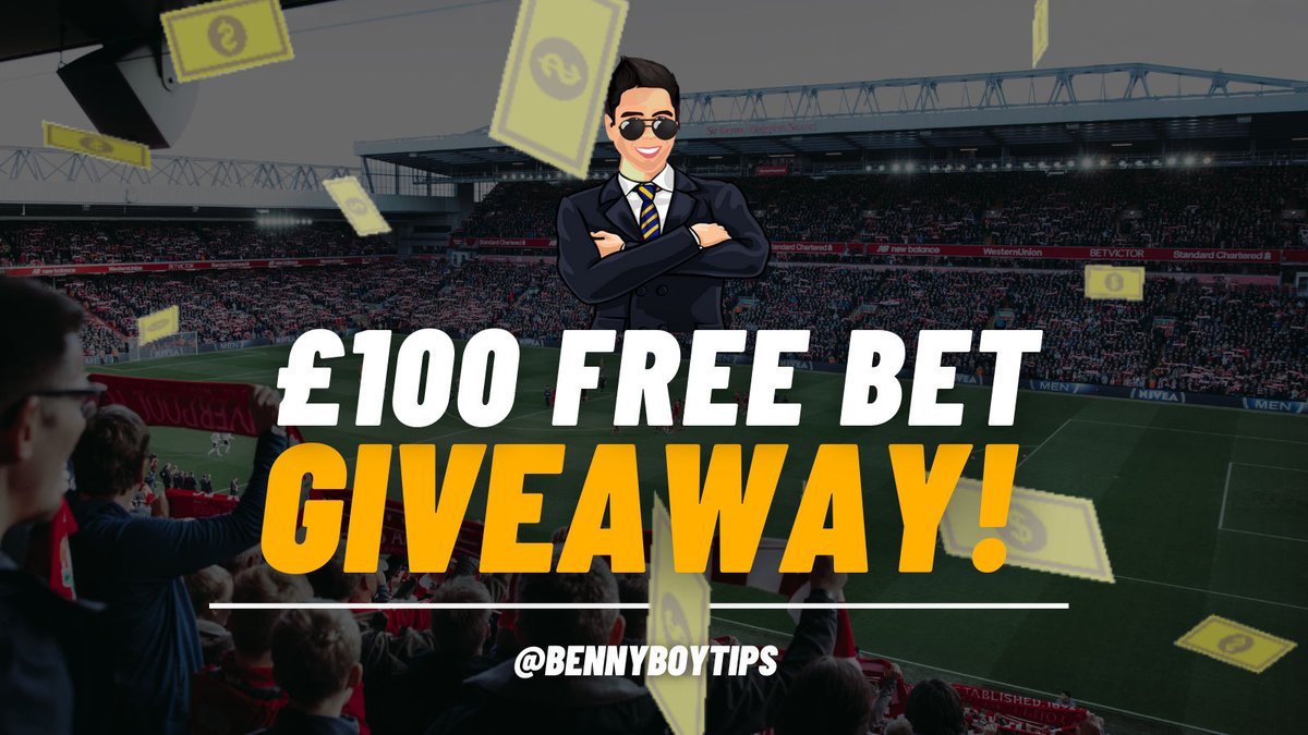 🎁£100 FREE BET GIVEAWAY!

I'm randomly drawing out TEN lucky followers to win a £10 free bet for this weekend!

To Enter:
1️⃣Hit LIKE on my pinned (x1 Entry)
2️⃣Hit RT my pinned (x2 Entry)

⏰Winners announced Friday 09:00am

18+ BeGambleAware