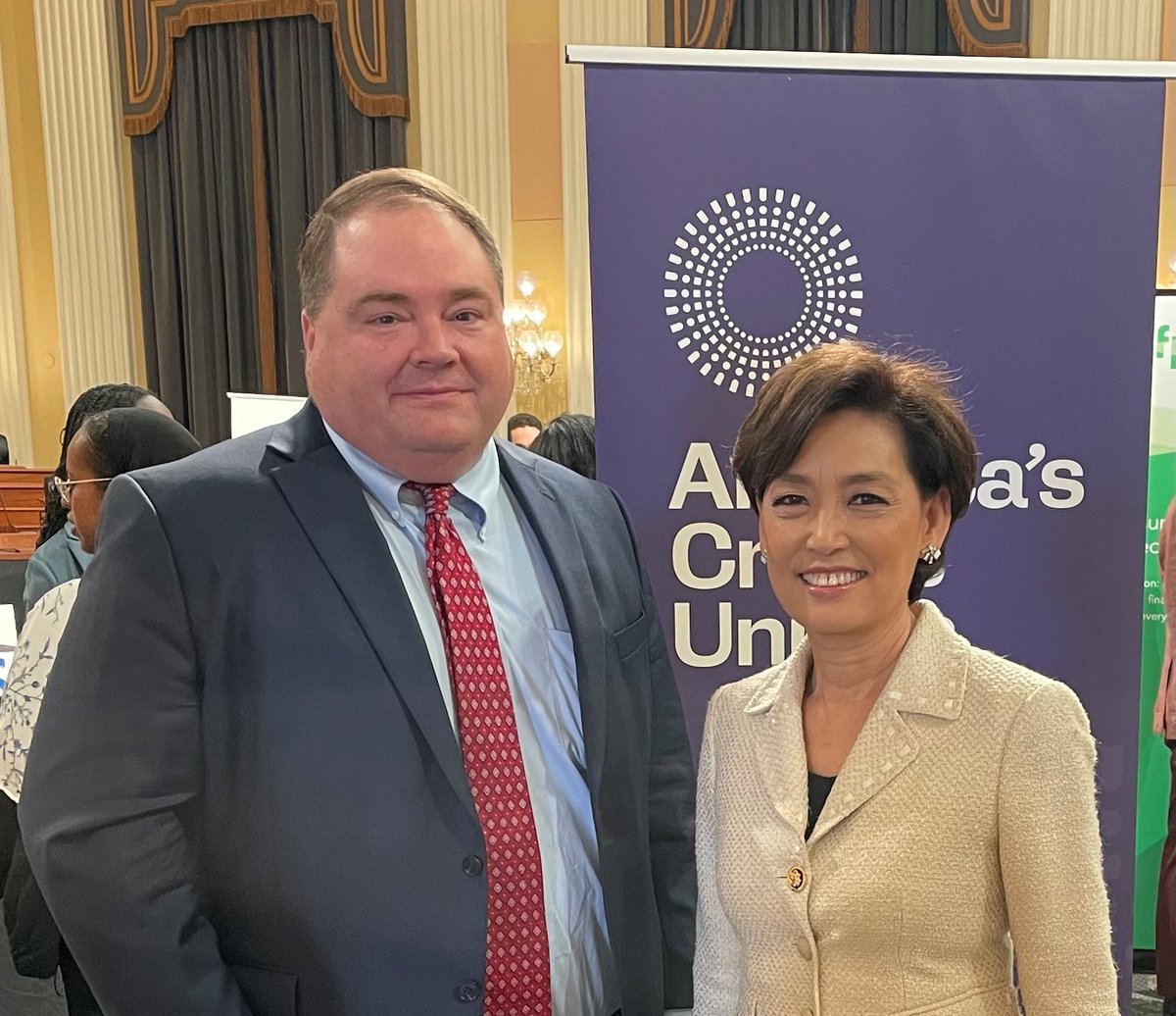 America's Credit Unions' Brad Thaler and Amber Milenkevich are on Capitol Hill to celebrate #FinancialCapabilityMonth and share the #CUDifference. Thank you Financial Literacy and Wealth Creation Caucus co-chairs @RepBeatty and @RepYoungKim for hosting this event!