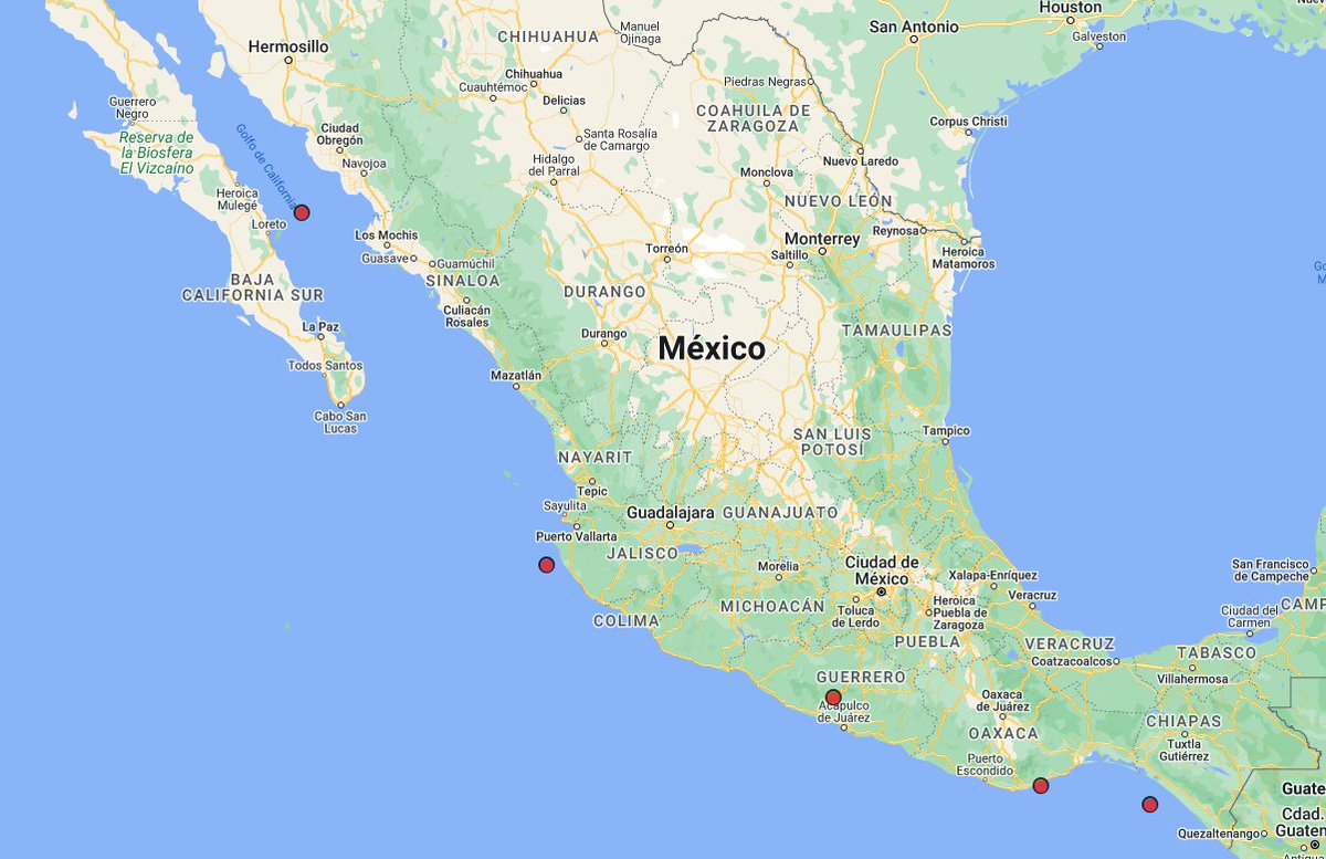 Nota: el #sismo de esta mañana, entre Loreto y Huatabampo, es el de mayor magnitud en México en lo que llevamos de 2024. 🔸18/04 5.6 - Mar de Cortés. 🔸05/04 5.2 - Pijijiapan. 🔸09/02 5.1 - Tomatlán. 🔸18/01 5.0 - Huatulco. 🔸17/02 5.0 - Coyuca.