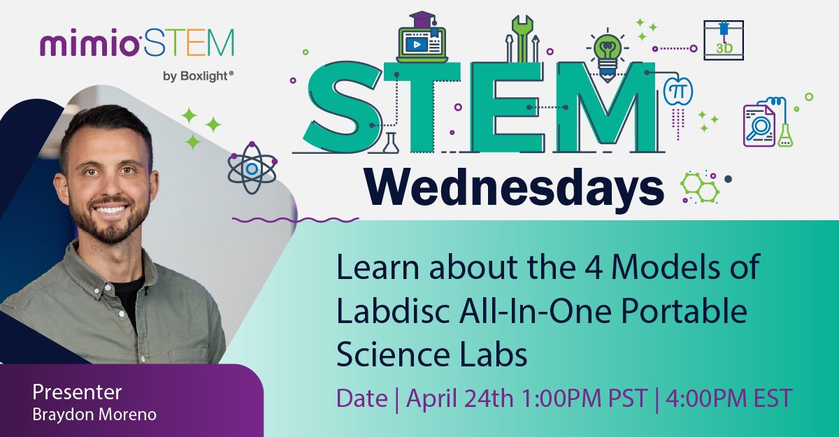 Ready to modernize #scienceeducation at your school? Join our free #STEM webinar to explore #Labdisc and enhance learning! hubs.la/Q02tlTKz0 #sciencetools #edtechchat #studentlearning #STEMwednesday #MimioSTEMWednesday @boxlightinc