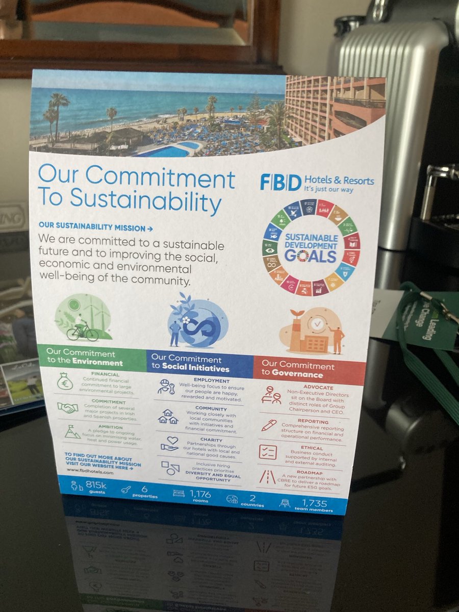 TinaODwyer's tweet image. The most comprehensive sustainability statement that I’ve seen in a hotel room yet @killasheehotel #killashee #kildare #thetourismspace #lgtourism2024 ⁦⁦⁦@FBDHotels⁩