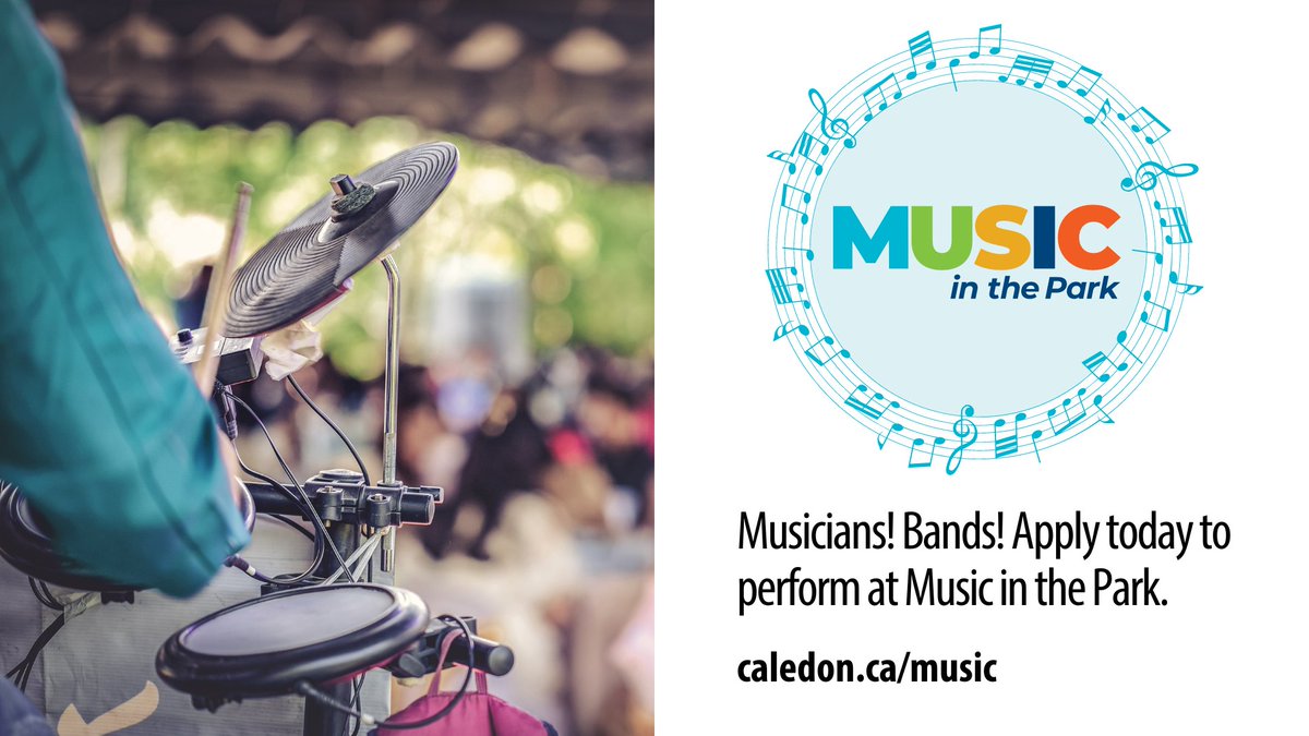 Attention all singers, bands, and musicians in Caledon! 🎸🎤 We want to share local talent with #Caledon residents this summer through our Music in the Park series. Performers will be compensated! Tomorrow is the last day to apply: caledon.ca/music.