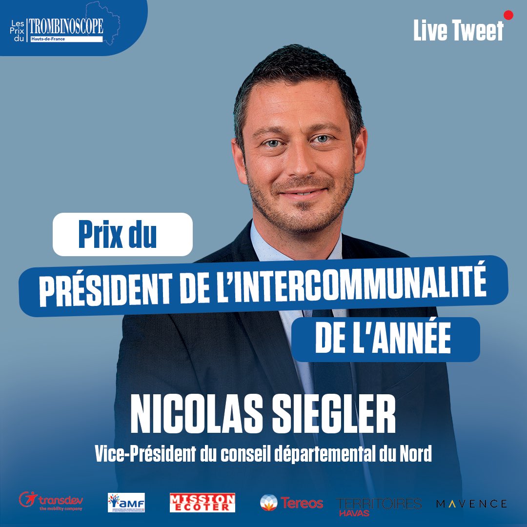 Le Trombinoscope (@letrombinoscope) on Twitter photo #Direct🔴
#Prixdesterritoires2024 #RégionHautsdeFrance
Prix du président de l’intercommunalité de l’année
@NicolasSiegler
Prix remis par Bertrand Lefebvre (<a href="/francebleu/">Guédon Laurent</a> )
#HautsdeFrance
#CérémonieduTrombinoscope #Direct🔴
#Prixdesterritoires2024 #RégionHautsdeFrance
Prix du président de l’intercommunalité de l’année
@NicolasSiegler
Prix remis par Bertrand Lefebvre (<a href="/francebleu/">Guédon Laurent</a> )
#HautsdeFrance
#CérémonieduTrombinoscope