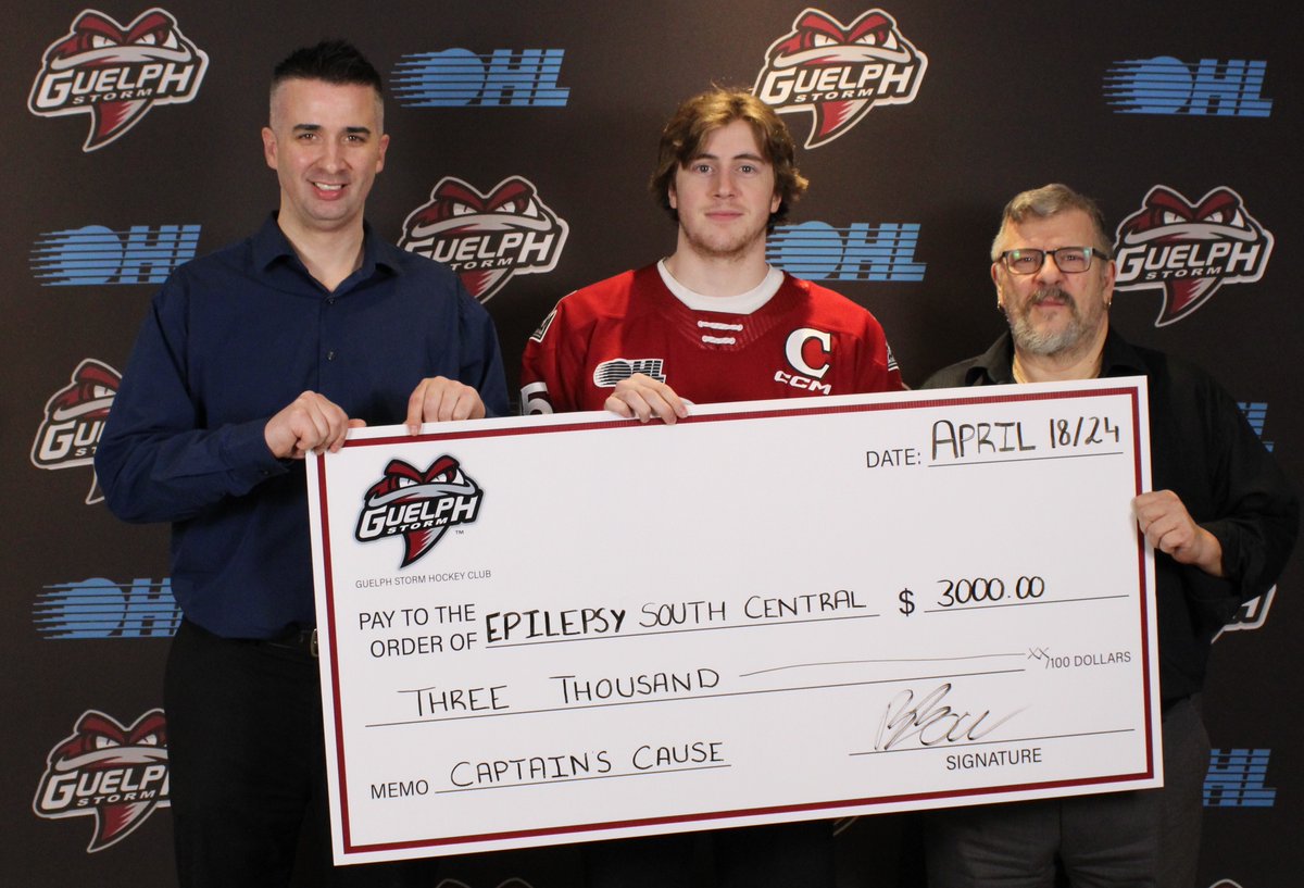 Second Annual Captain’s Cause game raises over $3,000 for Epilepsy South Central Ontario Read More ➡️ bit.ly/49Kqhcx @OHLHockey | @EpilepsySCO