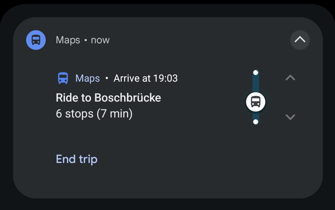 acritox's tweet photo. Screenshots of the current @googlemaps version while on a bus journey without the "Share" button https://t.co/lZWulpHQ7z