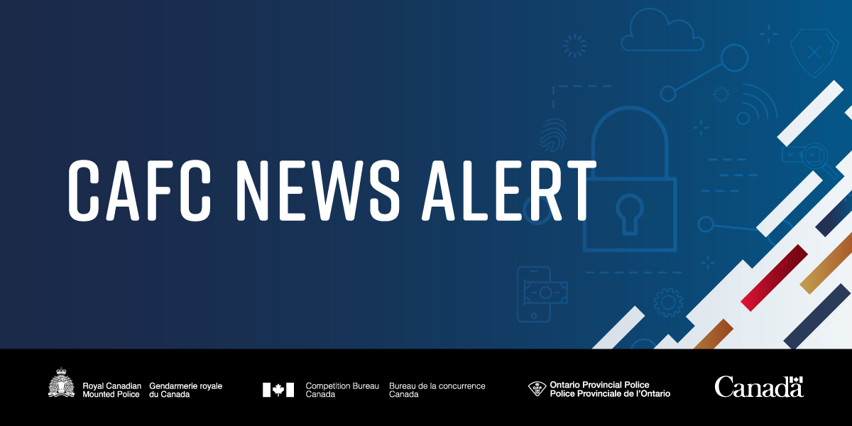 🚨News Alert! The CAFC welcomes the news today about the results of the OPP investigation. The CAFC supported the grandparent scam investigation by linking and sharing fraud reports and flagging the numerous fraudulent bank accounts. News release: antifraudcentre-centreantifraude.ca/news-nouvelles…