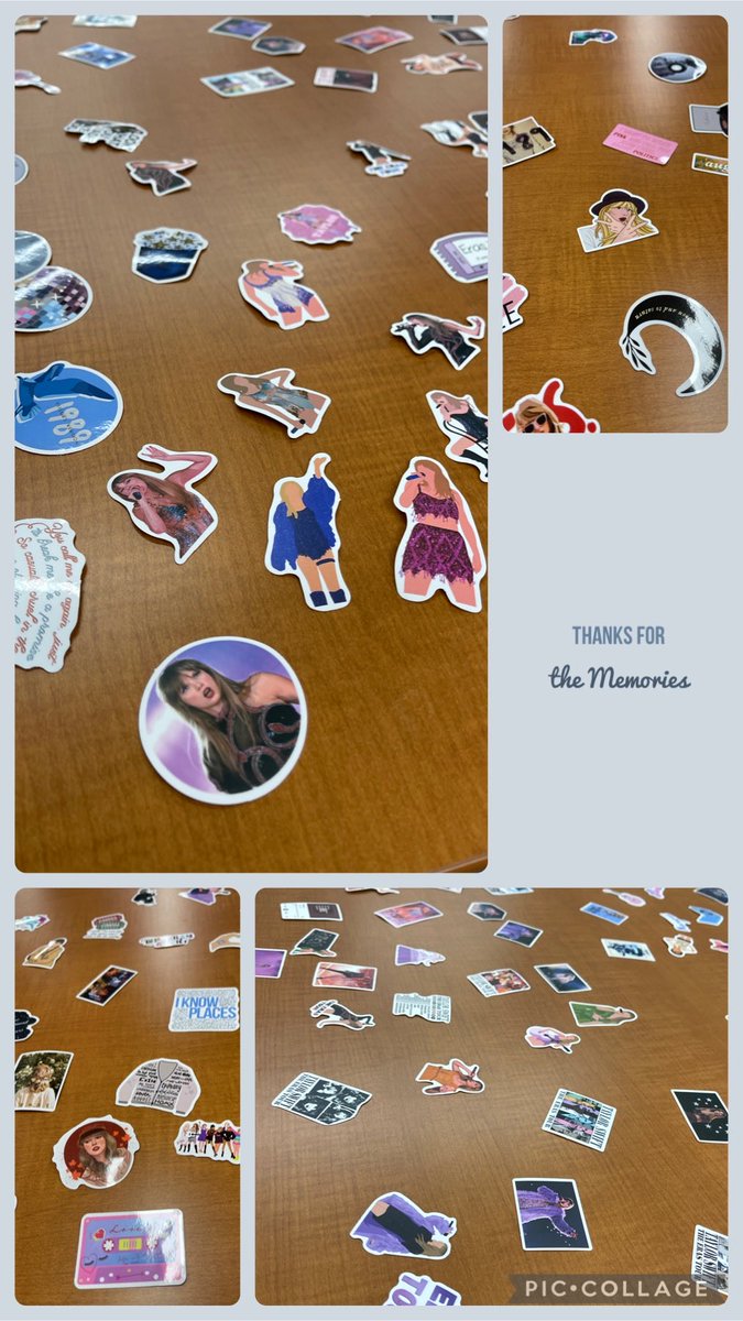 To celebrate the drop of Tay  Swift’s new album we have a sticker table ready. One sticker per book checked out. Friday only!!! WSL. #lzmss #empowerd95 #librariesrfun #taylorswift #tlchat