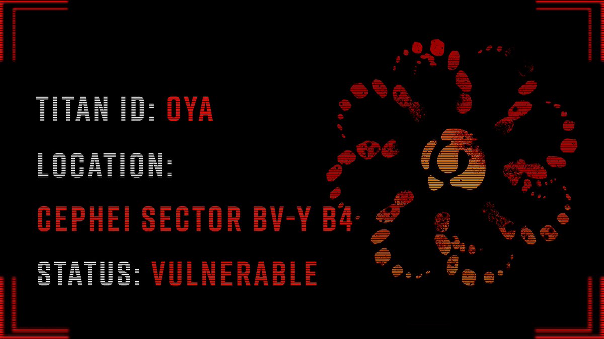 ⚠️ Titan Oya is vulnerable! This is your chance to team up and strike it down! 💥 Grab a Thargoid Pulse Neutraliser, Caustic Sink Launcher, and a Guardian Nanite Torpedo Pylon from any rescue megaship and take the Titan on in Cephei Sector BV-Y b4 !