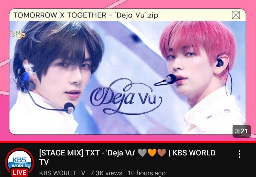 [#YOUTUBE] KBS WORLD TV [STAGE MIX] TXT - 'Deja Vu' 🖤🧡🤎 ▶️ youtu.be/EqzZhUIQUGw?si… @TXT_members @TXT_bighit #TXT