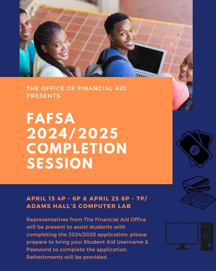 Mark April 25 on your calendar for our crucial FAFSA application hands-on session at Adams Hall lab. Don't forget to bring your SSU ID and password. Refreshments will be served! #financialaid #SSUTigers #2024FAFSA Repost from @savannahstate