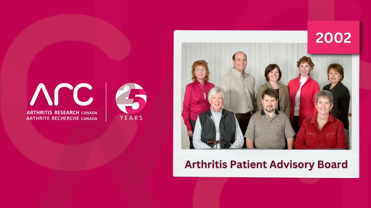 On #VolunteersWeek we are reflecting on the creation of the Arthritis Patient Advisory Board in 2002. Thank you to its members who through the years have shared valuable lived experiences to contribute to vital #ArthritisResearch #TBT #NVW2024 Learn more arthritisresearch.ca/our-story/