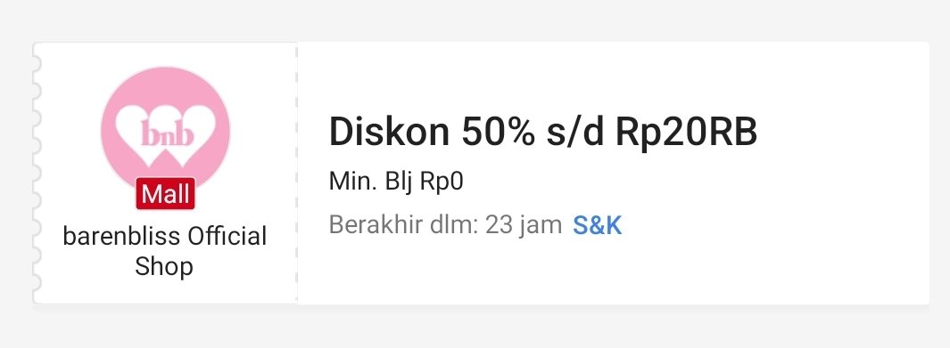 Barenbliss diskon 50% Maksimal Rp20.000 shope.ee/1LJ7sFnyHG