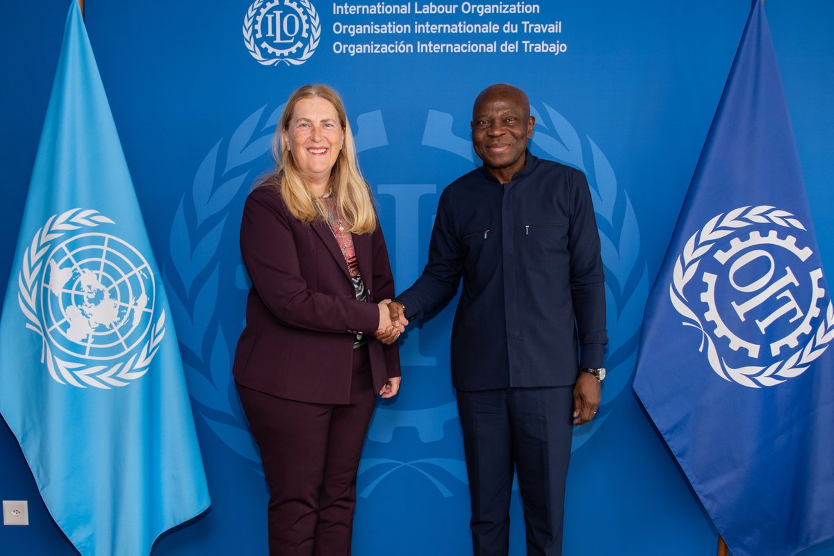 swiss_un's tweet photo. Fruitful meetings in #Geneva for @SECO_StateSec Helene Budliger Artieda, visiting @ilo chief
@GilbertFHoungbo and @EFTAsecretariat acting SG Siri Veseth Meling.
Interesting discussions on different topics, from #socialjustice to #Economic cooperation.
#Working4Prosperity https://t.co/WicnCtEvP3