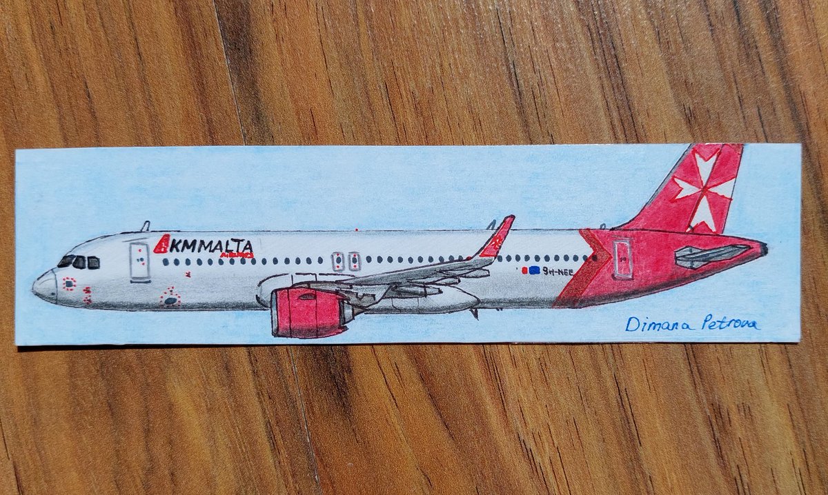 Handrawn bookmark of Airbus A320neo 9H-NEE with the future livery of @KMMaltaAirlines 🇲🇹 #KMMaltaAirlines #Malta #airline #newairline #travel #MalteseIslands #bookmark #art #planes #aviation #aviationartist #aviationlovers #airplanes #crafts #creativity #creative #wings