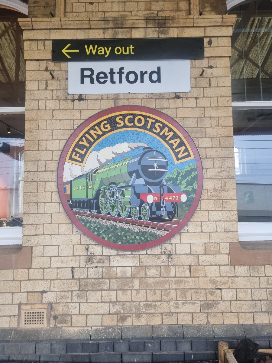 So good to see the Flying Scotsman on platform one at Retford Station! #CommunityRail