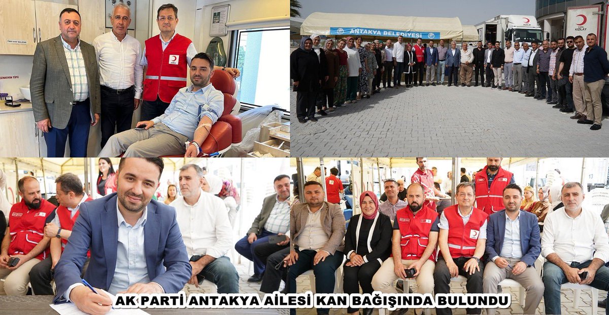AK Parti Antakya İlçe Başkanı Mustafa Boyacıoğlu ve beraberindeki ilçe teşkilatı üyeleri, Türk Kızılayı tarafından düzenlenen “Birbirimize Candan Bağlıyız” etkinliğinde kan bağışı yaptı. Haber link: hatayhabergundem.com/ak-parti-antak…