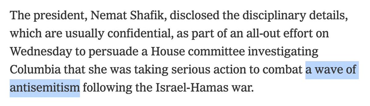 The propaganda is insidious because it's embedded in the false premise of the whole story. There is no 'wave of antisemitism.' It is not an 'Israel-Hamas war.' There is an Israeli genocide against Palestinians. NYT invocation of 'antisemitism wave' as premise is genocide denial.