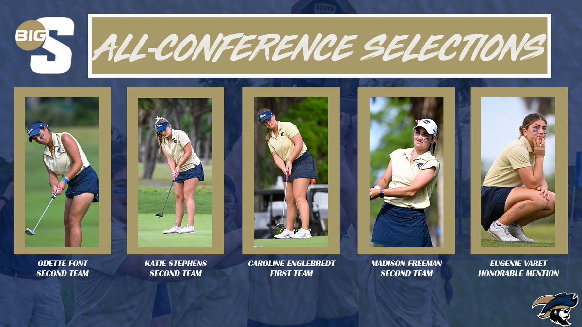 CSUBucsWGolf's tweet photo. 🚨𝐓𝐇𝐄 𝐂𝐇𝐀𝐌𝐏𝐒 𝐑𝐄𝐏𝐑𝐄𝐒𝐄𝐍𝐓𝐄𝐃!!🥇 

𝗙𝗜𝗩𝗘 Buccaneers received Big South recognition for their play this season!  

Congratulations, ladies!!👏

#BucStrong https://t.co/vIGHQCfbgS