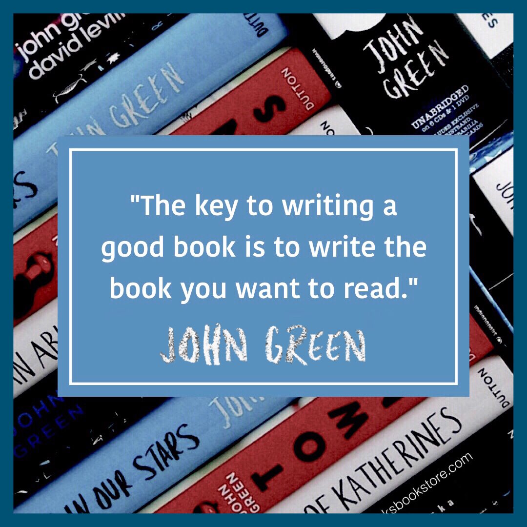 ✒️🖤📖
'The key to writing a good book is to write the book you want to read.' ~John Green

#johngreen #keytowriting #writingagoodbook #writeabook #artofwriting #onwriting #writer #Literary #storyteller #bookseller #writingtips #reader #books #bookstore #writers #writing #books