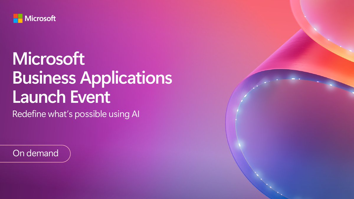 See @clamanna outline the vision behind dozens of new capabilities in Microsoft Copilot, Dynamics 365, and Microsoft Power Platform. msft.it/6014YB4RO #MSBizAppsLaunchEvent #MSDyn365