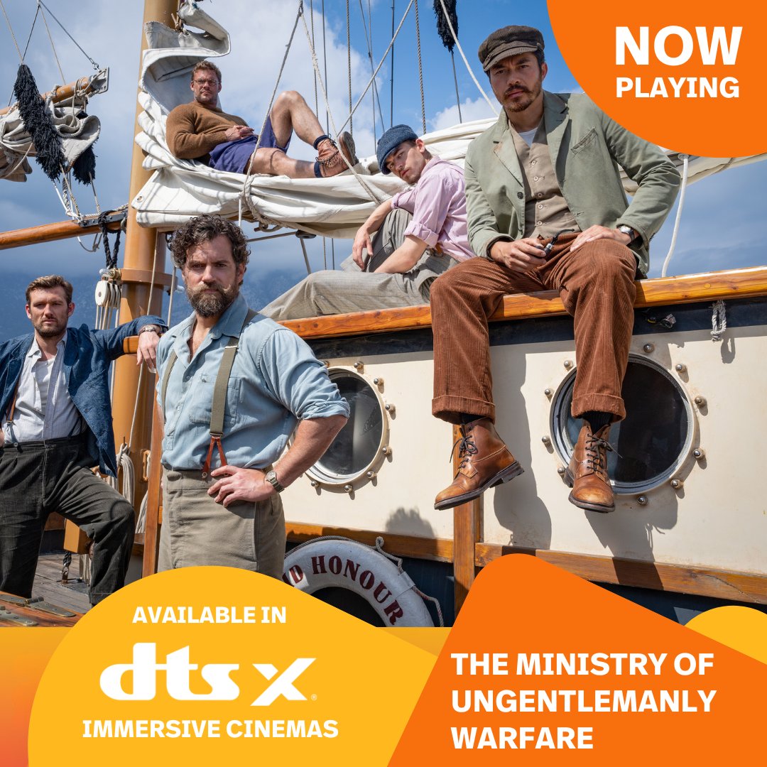 Prepare for warfare. The Ministry of Ungentlemanly Warfare is now playing in DTS:X immersive cinemas! Experience every explosion, and tactical maneuver like never before. #DTSX #TheMinistryofUngentlemanlyWarfare