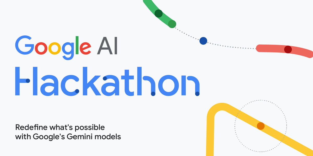 devpost's tweet photo. Register now for the #GoogleAIHackathon where innovation knows no bounds✨ Build creative apps that use Google's Generative AI tools🤖
$50k in prizes💰
🔗 https://t.co/cLUcCcjGpV register now!
@google @googledevs https://t.co/YEofOaiVsO