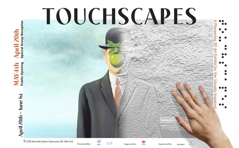 Experience a groundbreaking event at TouchScapes, the first-ever art exhibition tailored for visually impaired individuals in Western Canada! Join us from April 20th to June 1st at Art Lives Here in Vancouver. Click the link to learn more buff.ly/3VXkoWb