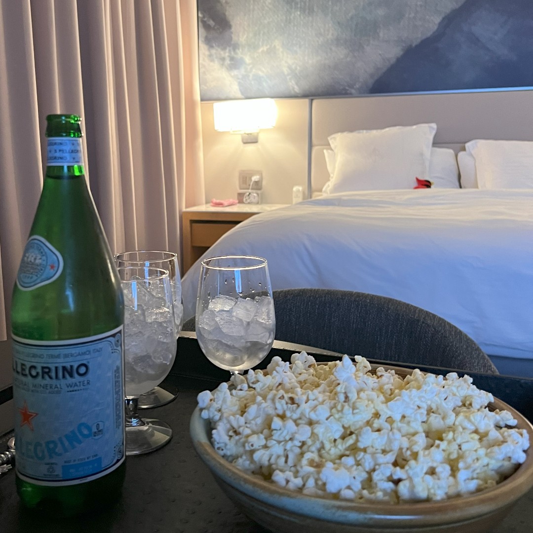 The best seat in the house. Order a family movie night via room service for snacks and a cozy showing of your favorite flick. 📸 @laura.gimbert
