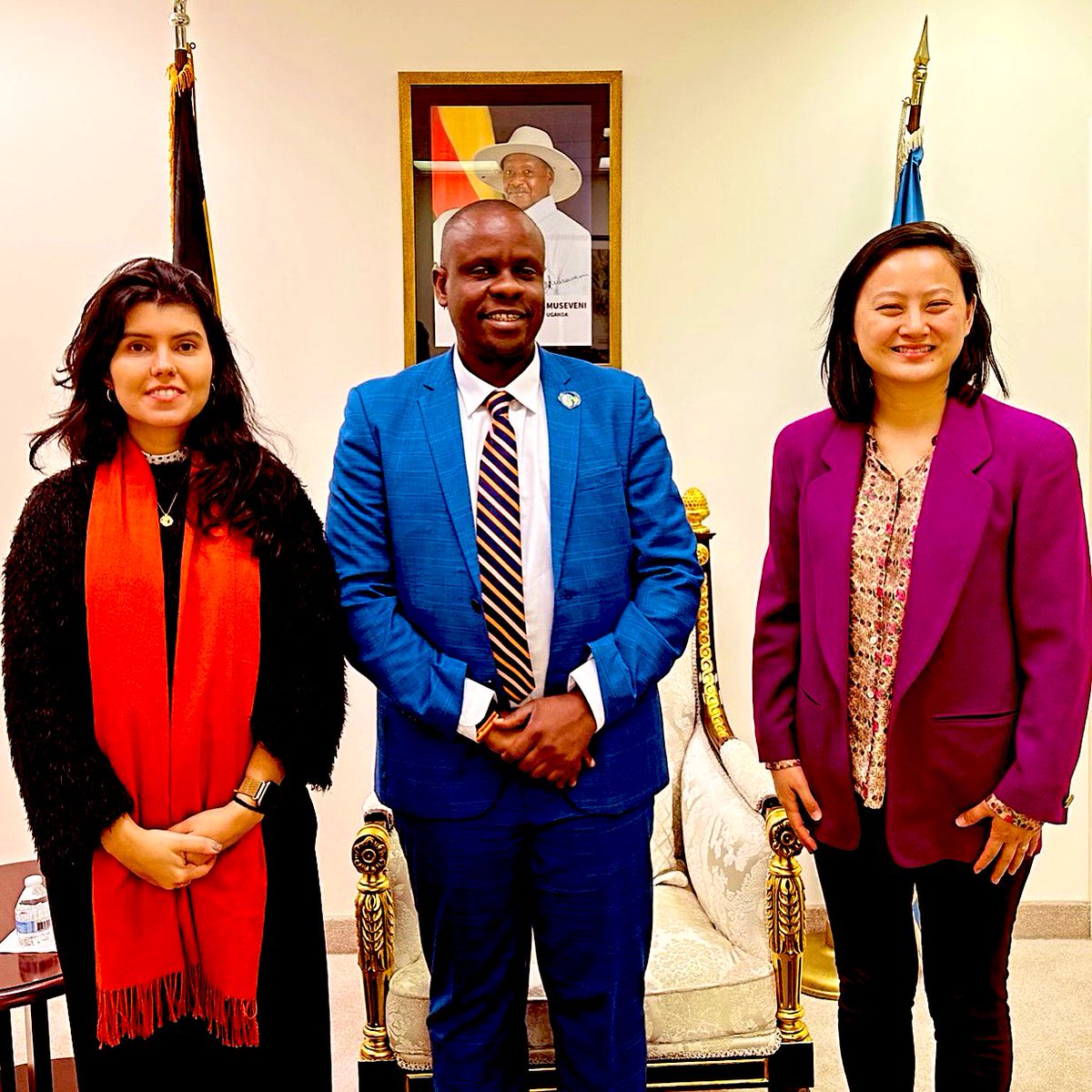 #KMSUpdates:During a special meeting at @ugandamissionun in New York with @m_louzada1 and Ms Michelle Lau-liason officer ITC office, Hon @BalaamAteenyiDr lobbied for an ITC PROJECT for films and music industry for young people in Uganda @The_OAH_Africa @Mglsd_UG @UNDPUganda