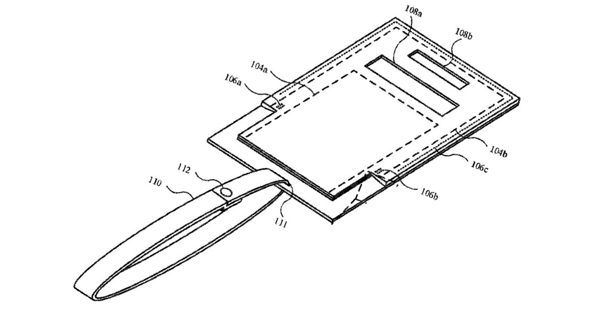 So @Apple has been granted a patent for a new accessory that would hold a user's credit cards, charge their iPhone, and be worn on the wrist or around the neck. #tech #Apple