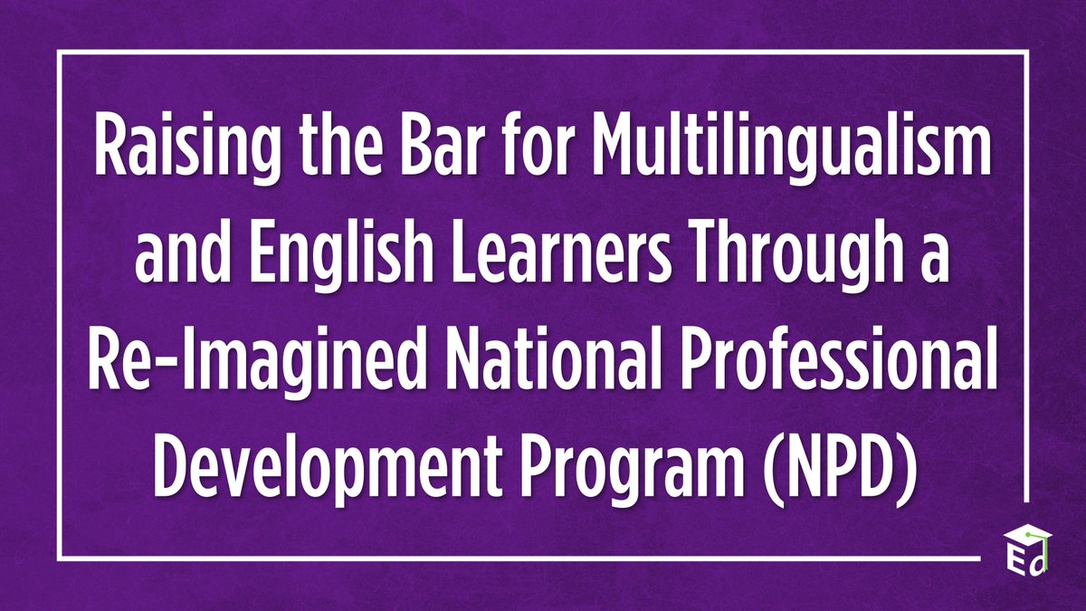Raising the bar means giving all students the chance to benefit from multilingual instruction. Learn how the National Professional Development program aims to support & grow the multilingual educator workforce: blog.ed.gov/2024/03/raisin… #MultilingualLearnerAdvocacyMonth